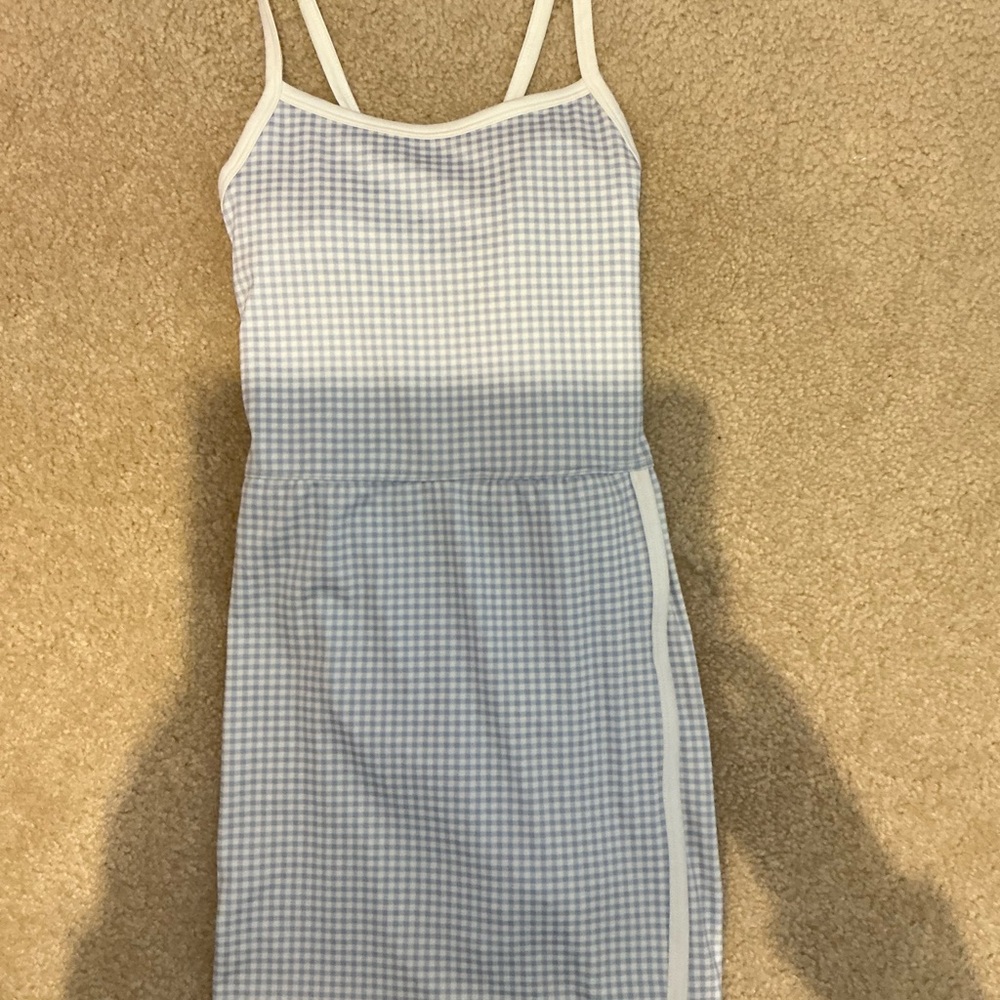 Blue and White Gingham Athletic Dress